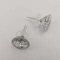 Round Love Earrings with Crystals - Golden and Silver - Offer Hunts