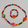 Wooden Beads Necklace and Bracelet Set for Kids - Handmade - Multiple Colors - Offer Hunts