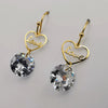 Heart with Simulated Diamond Golden Earring - Offer Hunts