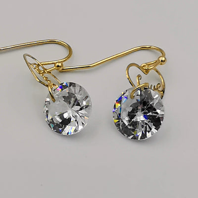 Heart with Simulated Diamond Golden Earring - Offer Hunts
