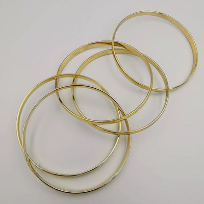 Interconnected Bracelet Set - Golden and Silver - Size 65mm - Offer Hunts