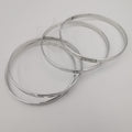 Notched Round Bracelet Set - 4 Pieces - Golden and Silver - Size 65mm - Offer Hunts