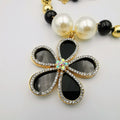 Floral Pearl Bead Necklace - Golden and Silver - Offer Hunts