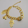 24K Gold Plated Hand Cube Chain Bracelet - Offer Hunts