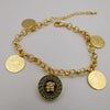 24K Gold Plated 4-Coin Versac.e Bracelet - Offer Hunts