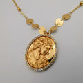 24K Gold Plated Camay Round Necklace - Offer Hunts