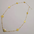 24K Gold Plated Long Chain Coin Necklace - Offer Hunts