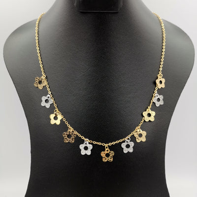 18K Gold Plated Flower Necklace - Offer Hunts