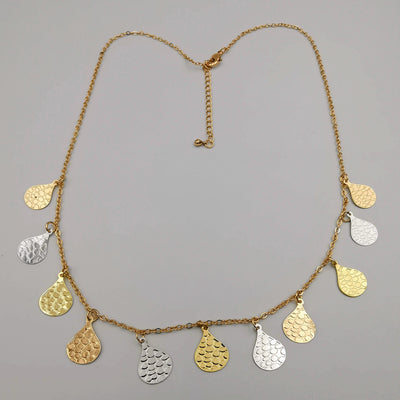 18K Gold Plated Teardrop Necklace - Offer Hunts