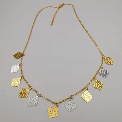 18K Gold Plated Rhombus Necklace - Offer Hunts