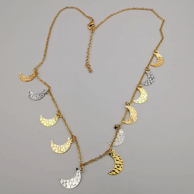 18K Gold Plated Moon Necklace - Offer Hunts