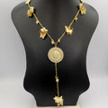 24K Gold Plated Coin Butterfly Design Necklace - Offer Hunts