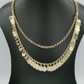 18K Gold Plated Mini Coin 2 Layer Necklace - Offer Hunts