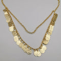 18K Gold Plated Mini Coin 2 Layer Necklace - Offer Hunts
