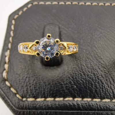 Bedazled Twins Ring - 24K Gold Plate - Offer Hunts