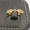 Bedazled Twins Ring - 24K Gold Plate - Offer Hunts