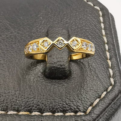 Bedazled Twins Ring - 24K Gold Plate - Offer Hunts