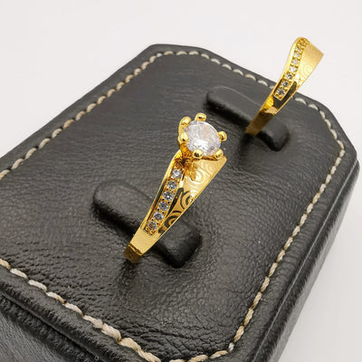 Curved Twins Ring - 24K Gold Plate - Offer Hunts