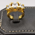 Tri Diamond Twins Ring - 24K Gold Plate - Offer Hunts