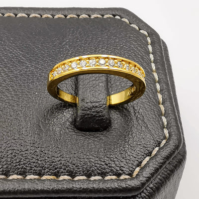 Tri Diamond Twins Ring - 24K Gold Plate - Offer Hunts