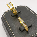 Tri Diamond Twins Ring - 24K Gold Plate - Offer Hunts