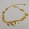 24K Gold Plated Danglers Hollow Heart Anklet - Offer Hunts