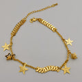 24K Gold Plated Happy Star Anklet - Offer Hunts
