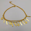24K Gold Plated Dangling Butterfly Water Drop Anklet - Offer Hunts