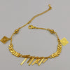 24K Gold Plated Dangling Floral Rhombus Anklet - Offer Hunts