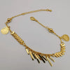 24K Gold Plated Dangling Floral Teardrop Anklet - Offer Hunts