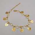 24K Gold Plated Electro Heart Anklet - Offer Hunts