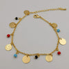 24K Gold Plated Coin Dangler Anklet - Offer Hunts