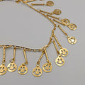 24K Gold Plated Smiley Dangler Anklet - Offer Hunts