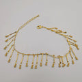 24K Gold Plated Dangling Beads Anklet - Offer Hunts