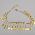 24K Gold Plated Round Danglers Anklet - Offer Hunts