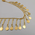 24K Gold Plated Round Danglers Anklet - Offer Hunts