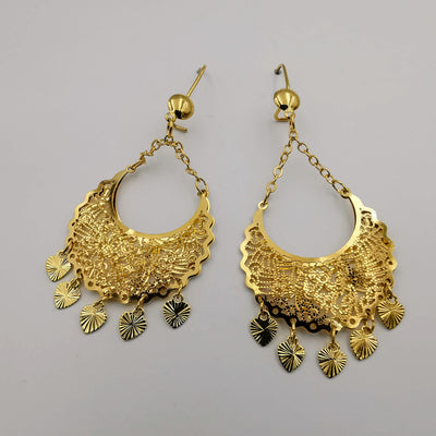 18K Gold Plated Crescent Earrings - Offer Hunts