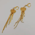 18K Gold Plated Crystal Heart Earrings - Offer Hunts