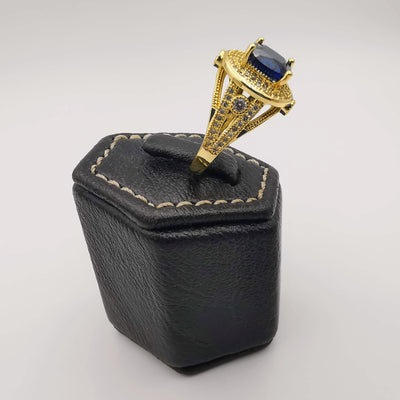 Golden Tanzanite Ring - 24K Gold Plate - Offer Hunts
