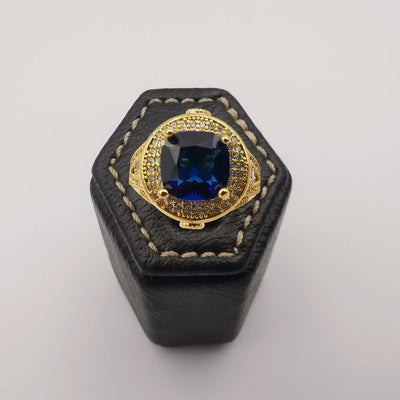 Golden Tanzanite Ring - 24K Gold Plate - Offer Hunts
