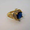 Golden Tanzanite Ring - 24K Gold Plate - Offer Hunts