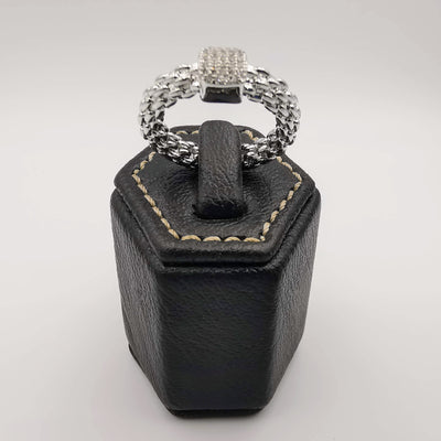 Rugged Band Ring - 24K White Gold Plate - Offer Hunts