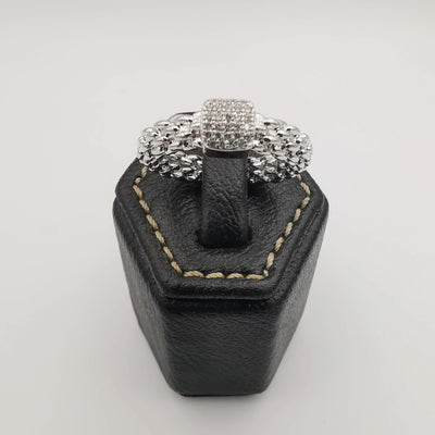 Rugged Band Ring - 24K White Gold Plate - Offer Hunts