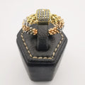 Rugged Tri Color Band Ring - 24K Gold Plate - Offer Hunts