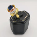 Royal Tri-Color Gem Ring - 24K Gold Plate - Offer Hunts