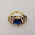 Royal Tri-Color Gem Ring - 24K Gold Plate - Offer Hunts