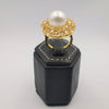 Round Pearl Ring - 24K Gold Plate - Offer Hunts