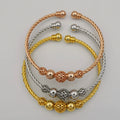 24K Gold Plated Bracelet Set [3-Pieces] - Adjustable Size - Style 1 - Offer Hunts