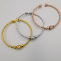 24K Gold Plated Bracelet Set [3-Pieces] - Adjustable Size - Style 2 - Offer Hunts