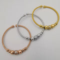 24K Gold Plated Bracelet Set [3-Pieces] - Adjustable Size - Style 3 - Offer Hunts